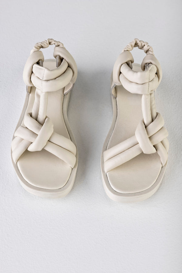 Leather padded strappy sandals