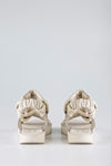 Leather padded strappy sandals