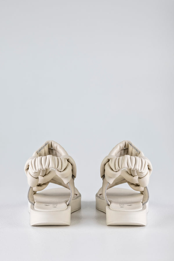 Leather padded strappy sandals