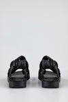 Leather padded strappy sandals