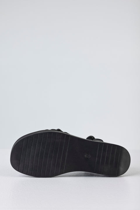 Leather padded strappy sandals