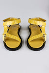 Leather velcro flat sandals