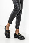 Chunky sole loafers with chain