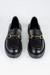 Chunky sole loafers with chain
