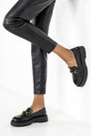 Chunky sole loafers with chain