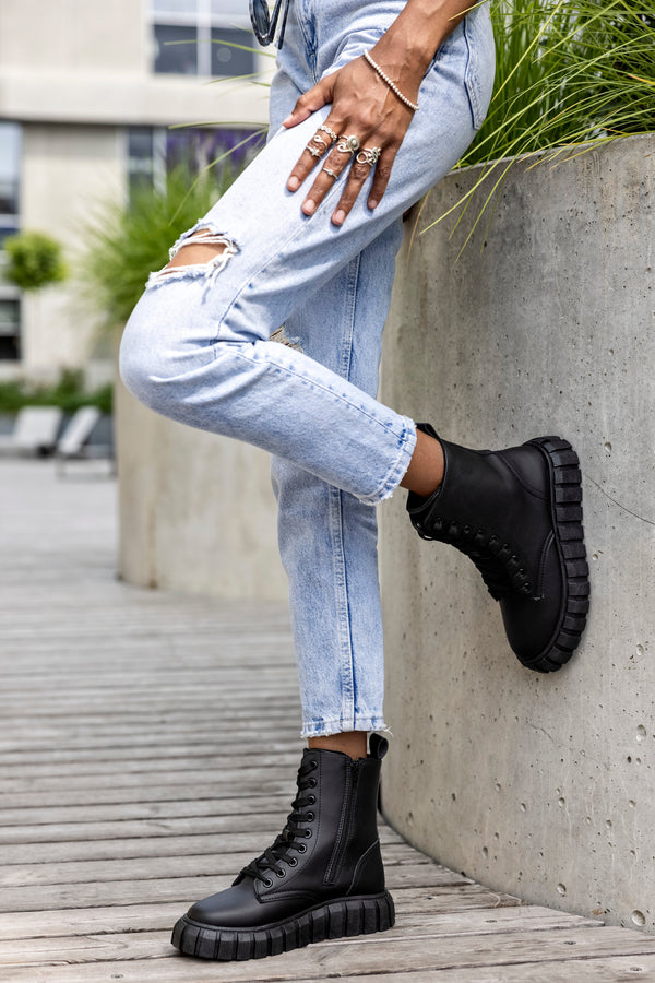 Lace up sneaker boots