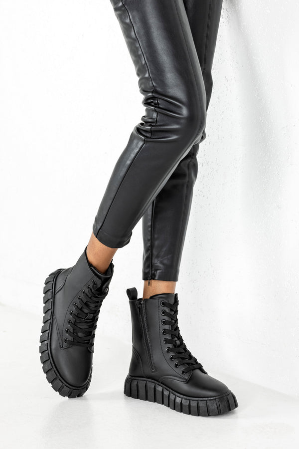 Lace up sneaker boots