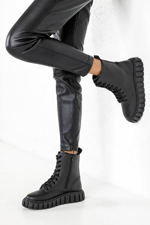 Lace up sneaker boots