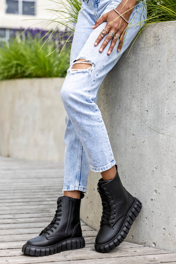 Lace up sneaker boots