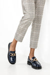 Chunky sole loafers with chain