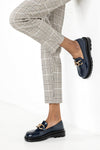 Chunky sole loafers with chain