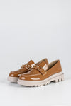 Chunky sole loafers with chain