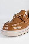 Chunky sole loafers with chain