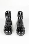 Leather lace-up boots