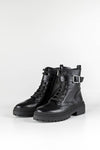 Leather lace-up boots