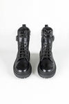 Leather lace-up boots