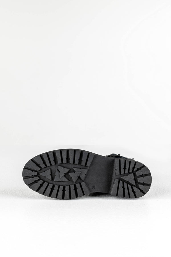 Leather lace-up boots
