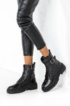Leather lace-up boots