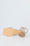 Square toe strappy heeled sandals