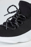 Knitted sneakers with laces