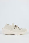 Knitted sneakers with laces