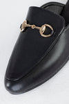 Flat mules with chain