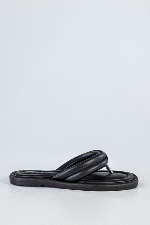 Quilted slide sandals