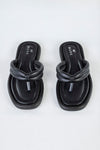 Quilted slide sandals