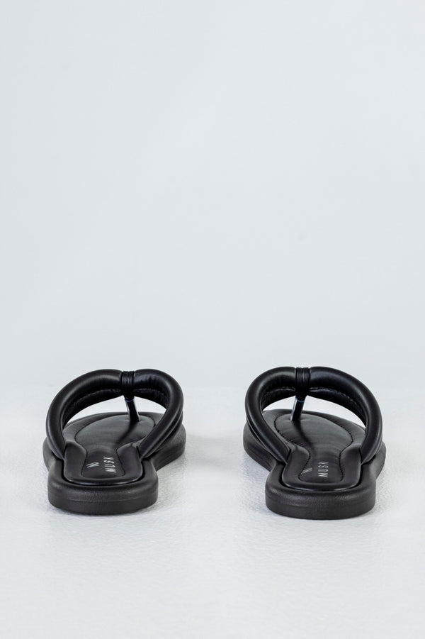 Quilted slide sandals