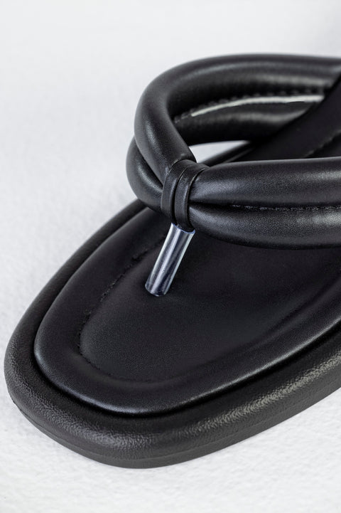 Quilted slide sandals
