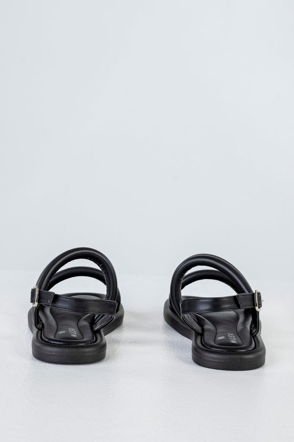Quilted slide sandals