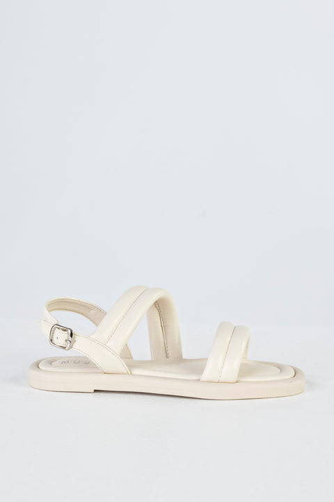 Quilted slide sandals