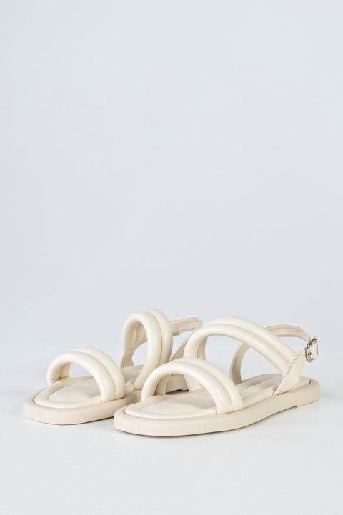 Quilted slide sandals