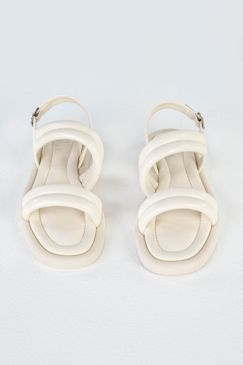 Quilted slide sandals