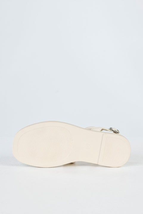 Quilted slide sandals