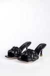 Braided padded heeled sandals