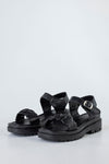 Flatform sandals with buckle