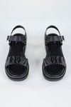 Flatform sandals with buckle
