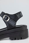 Flatform sandals with buckle