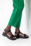 Flatform sandals with buckle