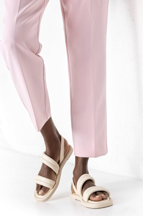 Quilted slide sandals