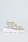 Chunky sole textile sandals