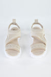 Chunky sole textile sandals